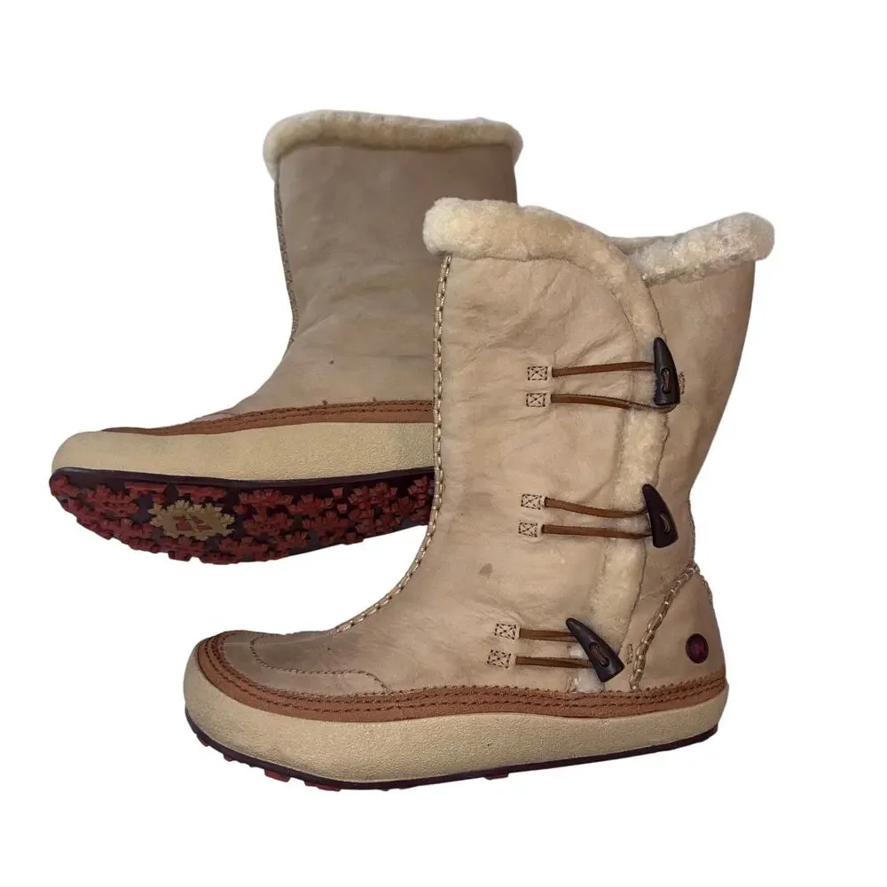 Merrell Spirit Tibet High Women's Polortec Winter Boots Suede Fur‎ Lined Toggle